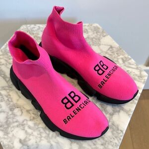 Balenciaga Pink Sock Sneakers